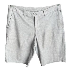 Lululemon Men’s 34 Light Gray Commission Shorts 11” Inseam Stretch Golf Casual
